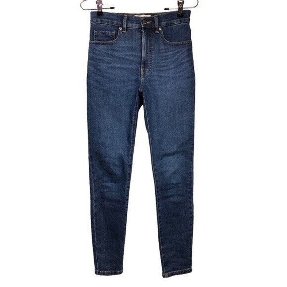 Everlane High Rise Ankle Jeans Skinny Medium Wash Stretch Size 26 - Picture 2 of 10